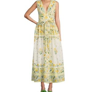 ANTONIO MELANI x Natalie Simkins Yellow and Green Floral Maxi Dress